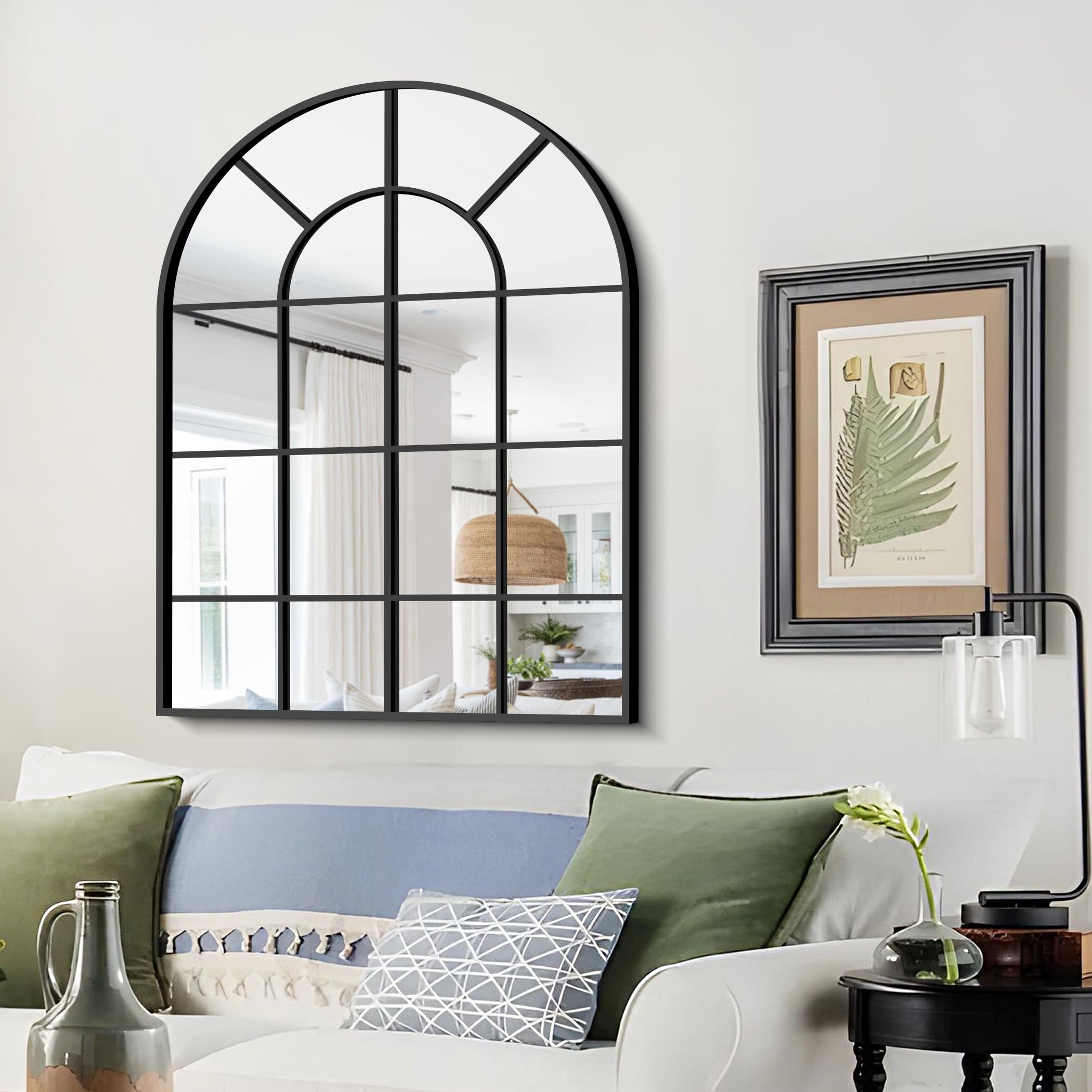 M♦北欧ヴィンテージ ウォールミラー アーチミラー イギリス ヴィンテージ ウォールミラー チーク ミッド